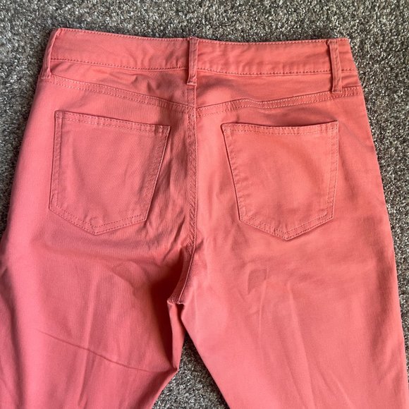 Nine West Mid Rise Cigarette Fit Skinny Leg Ankle Jean Pant, Size 8/29, Peach - Picture 8 of 12